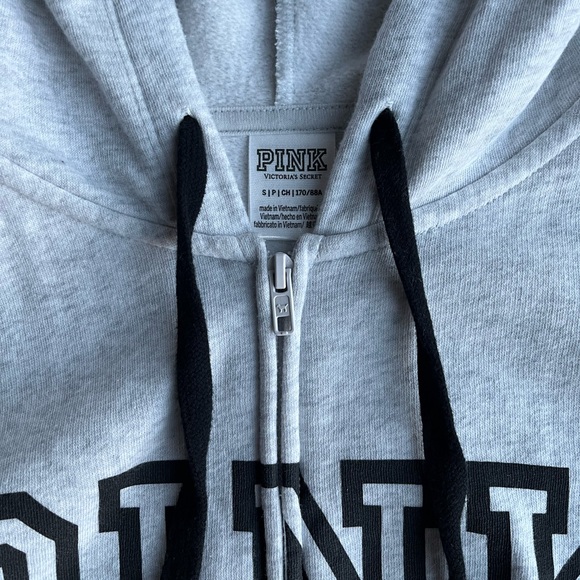 Pink Victoria Secret Grey Zip Up Jacket Size Small - Picture 7 of 16